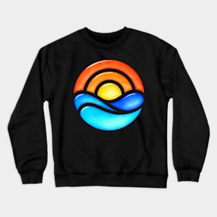 Sunset Retro Glass Crewneck Sweatshirt